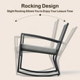 thumbnail image 3 of Noelse 4 Piece Patio Furniture Set, Outdoor Wicker Patio Furniture with Coffee Table and 2 Rocking Bistro Set for Backyard, Gray, 3 of 10