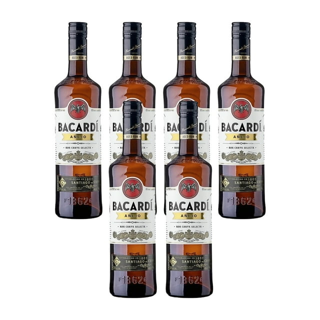 Pack De 6 Ron Bacardi Añejo 750Ml