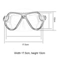 thumbnail image 2 of Máscara de buceo panorámica y gafas antivaho para natación libre (azul), 2 of 8