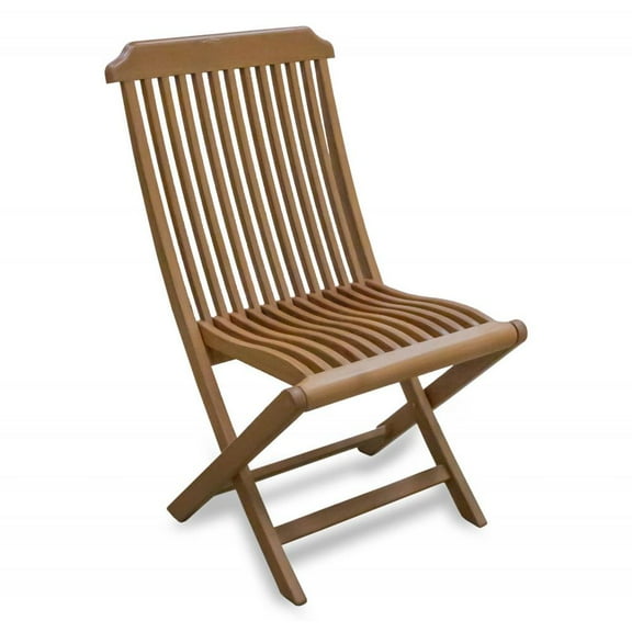 HomeRoots Brown Solid Wood Deck Chair