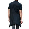 thumbnail image 4 of Playera Elvqul para Caballero Negro Casuales sin Estampado Stretch Manga Corta Cuello Redondo Botones, 4 of 7