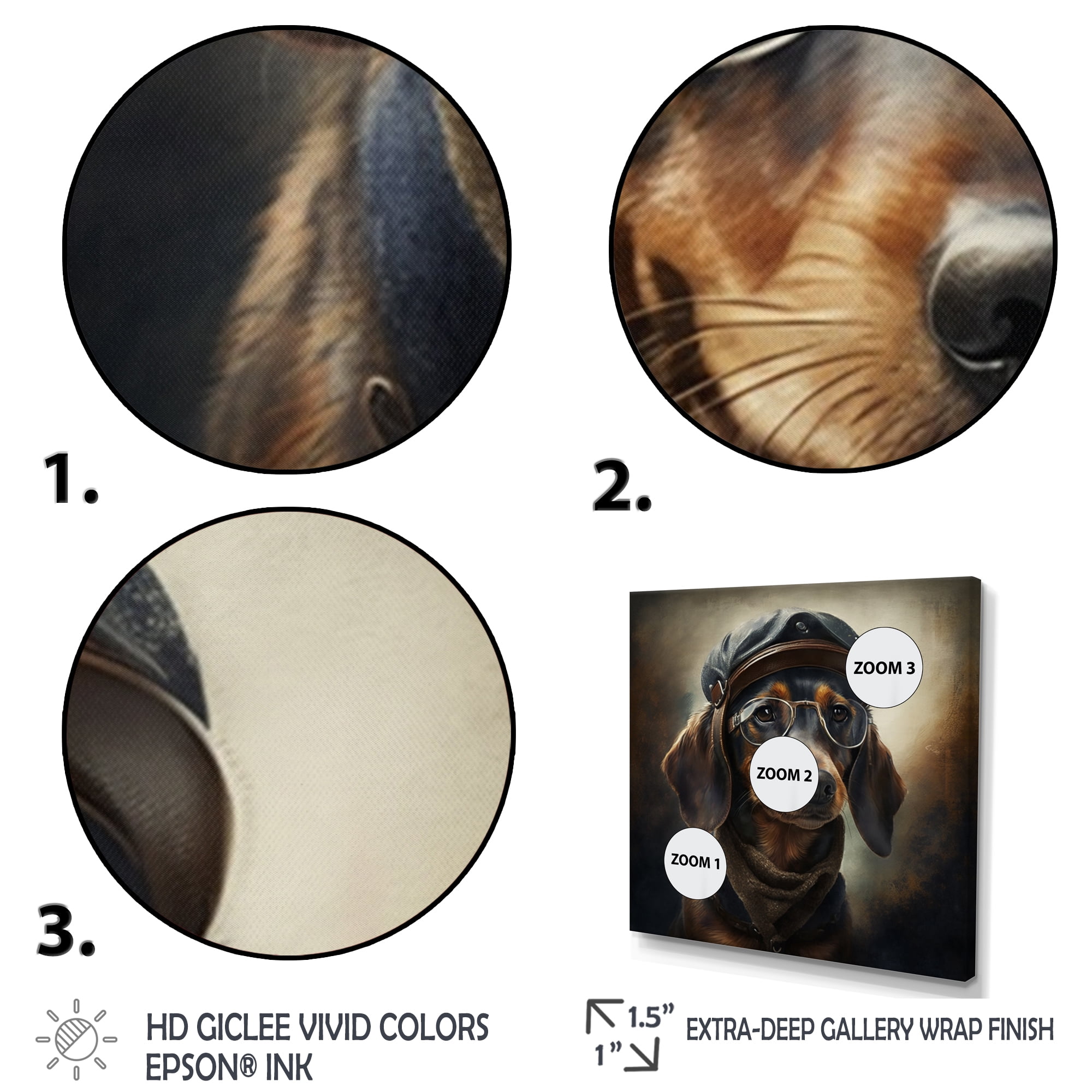 Designart Dog Portrait Canvas Wall Art
