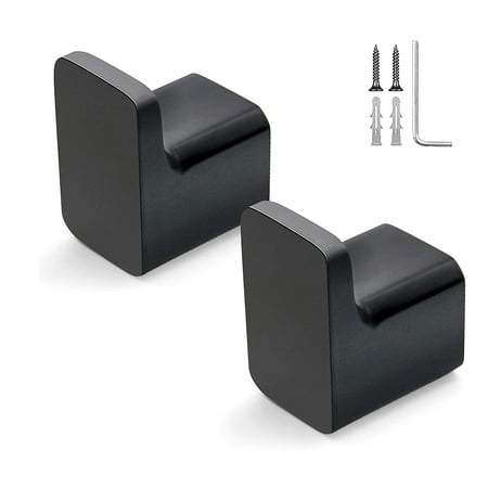 

Pack of 2 Wall Hangers Square Bathroom Hooks Storage Aluminum Alloy Punching Anti-corrosion Holders for Kitchen Living Room New