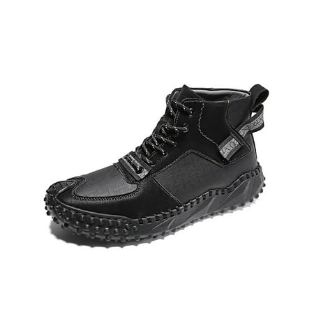 

Ymiytan Mens Comfort Shoes Working Casual Round Toe Walking Ankle Bootie Qf5822 Black 9