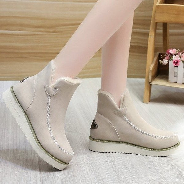 Fashion Winter Warm Comfortable Soft Faux Fur Lining Outdoor Ankle