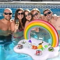 thumbnail image 4 of Inflatable Rainbow Cloud, Vibrant Rainbow Printing Pool Party Accessories, Portable Inflatable Design for Easy Storage, Ideal for Pool Parties, Hot Tubs, Beach Days, or the Lake, 4 of 5