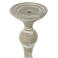 thumbnail image 2 of Vickerman 13" White Candlestick Polyresin. This candle stick is made of durable polyresin material. It features a modern shape with brushed accents. The candlestick measures 13" H x 5.75" W. It best s, 2 of 4