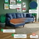 thumbnail image 3 of Sala Modular Sofá Cama Reversible De Velvet Azul Beehive Memory Foam Modelo Aventus, 3 of 8