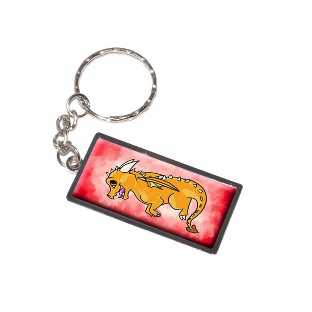 Download Baby Dragon Chibi On Red Cute Keychain Key Chain Ring Walmart Com Walmart Com