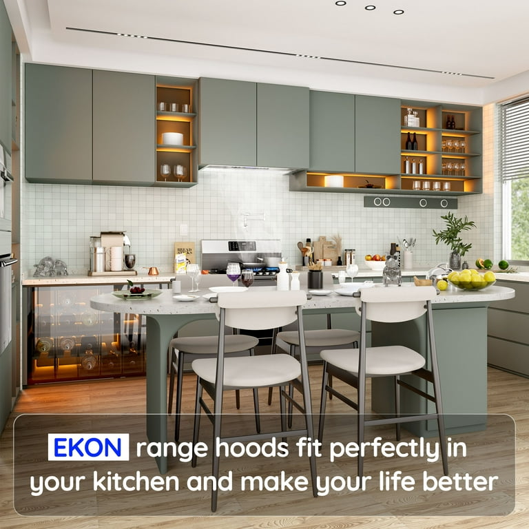 EKON KITCHEN EXPERT 30 900 Cubic Feet Per Minute Convertible Wall Mount  Range Hood with Light Included & Reviews