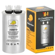 Capacitor for Air Conditioner 20 UF MFD 370 or 440 Volt VAC, Multi-Purpose Round Capacitor