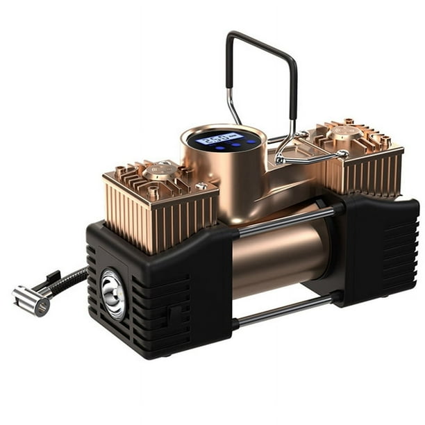 Bomba de Aire para Automóvil de Doble Cilindro, 12 V, Bomba de Aire para Neumáticos de Automóvil, Bomba de Aire Eléctrica para Automóvil con Pantalla Digital