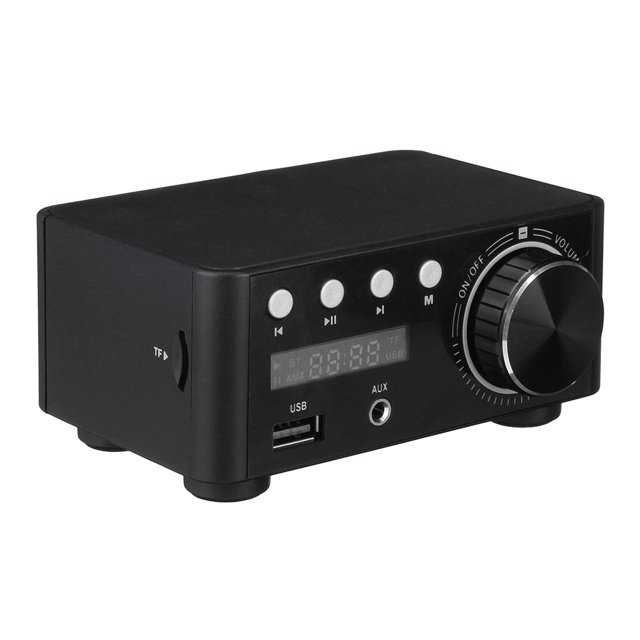 Mini Audio HiFi Bluetooth 5.0 Power Class D Amplifier Tpa3116 Digital Amp 50W*2 Home Audio Car Marine USB/AUX IN ,High Sound