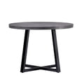 thumbnail image 2 of Table à Manger Ronde en Bois Massif Vieilli 42 Pouces - Gris/noir, 2 of 6