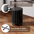 thumbnail image 6 of 100% solid wood stackable stools set of 4, wooden stools, 18-inch stools, stacking stools, nesting tables, sturdy and durable, no installation required, top stackable round side table, 6 of 9