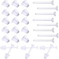 thumbnail image 1 of 100pcs Silicone Earring Backs Stoppers Pad With 100pcs 5mm Plastic Earring Posts Gift------Product code 73190, 1 of 5