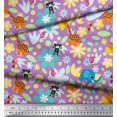 thumbnail image 3 of Soimoi Poly Georgette Fabric Floral,Bird & Animal Cartoon Printed Craft Fabric by The Yard 52 Inch Wide, 3 of 3