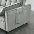 thumbnail image 5 of CQSXDA 3 In 1 Convertible Sleep Sofa Bed, Modern Velvet Design Small Love Seat With Pockets And Cushions For , Gray, 5 of 10
