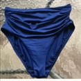 thumbnail image 5 of Lauren Ralph Lauren NAVY High-Waist Tummy-Control Bikini Swim Bottom, US 12, 5 of 7