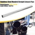 thumbnail image 2 of Unique Bargains 2pcs Straight 2" OD 35" Length DIY Custom Mandrel Exhaust Pipe 2 Inch Tube Pipe T304 Stainless Steel, 2 of 8