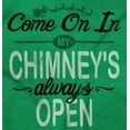 thumbnail image 2 of Christmas Come On In Chimney Open Womens Slim Fit Graphic Tee Brisco Brands S, 2 of 5