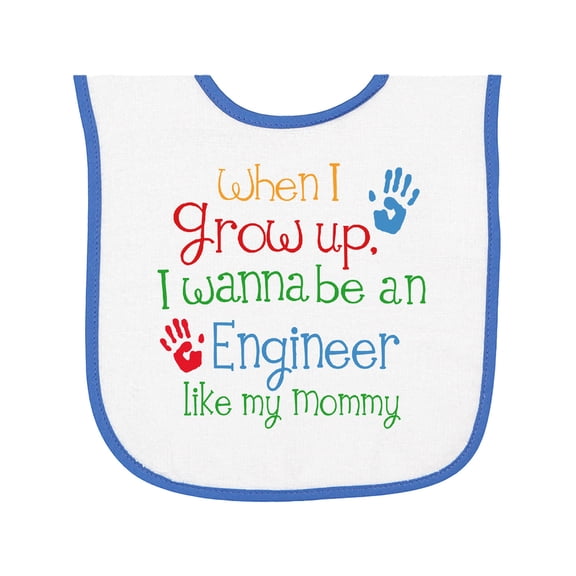 Inktastic Engineer Like Mommy Baby Terry Cloth Bib
