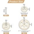 thumbnail image 2 of Unfinished Wood Gear Sets with Screws Steampunk Craft Alarm Clock Ornament Antique White Wood Gear: 43~81.5x4.5mm Hole: 4mm 3pcs/set 3 sets/box DIY, 2 of 9