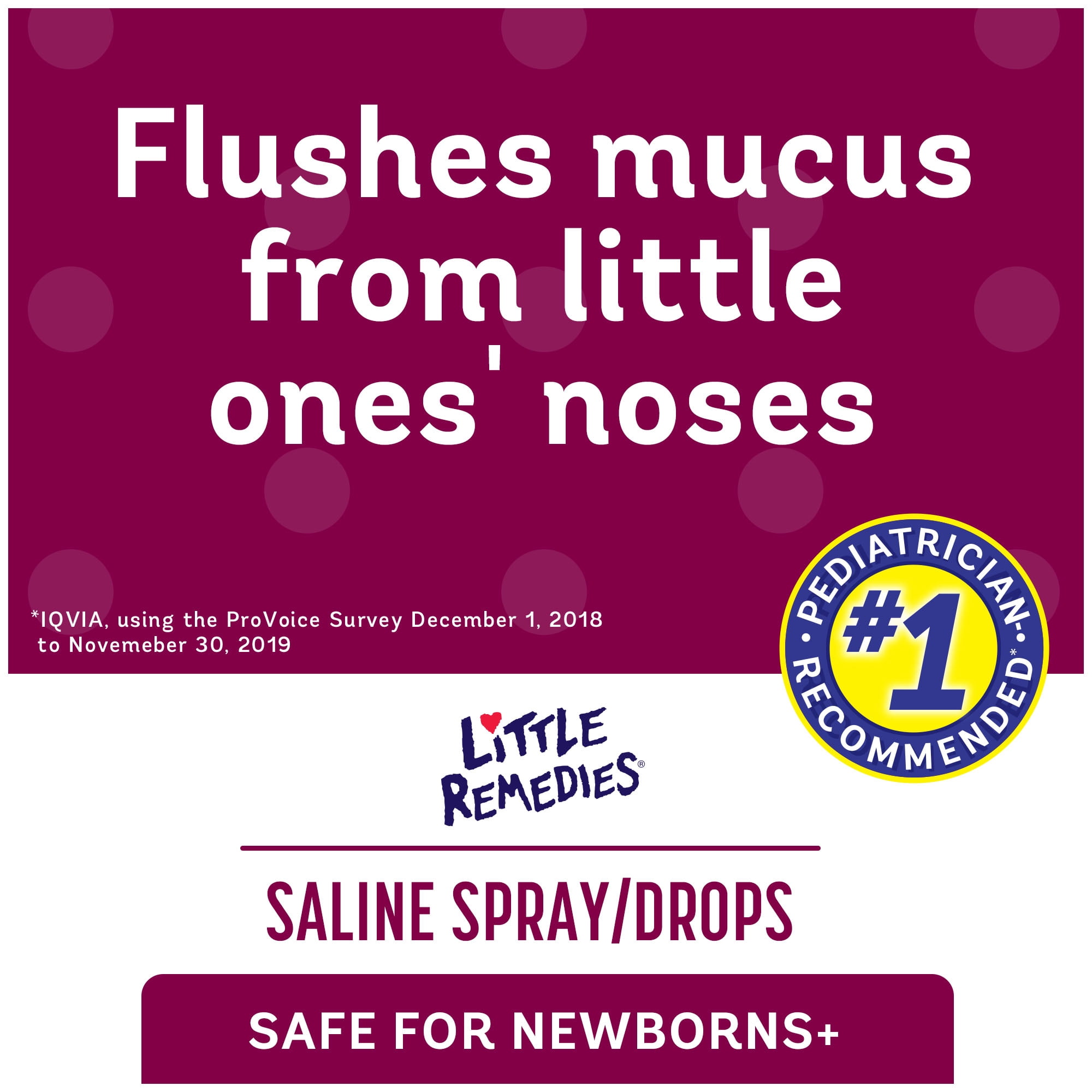 Little Remedies Saline Spray and Drops, Safe for Newborns, Gently Wash Away Mucus from Cold, 1 fl oz