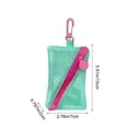 thumbnail image 3 of Qholemyo Small Lightweight Mesh Zipper Pouch with Carabiner Clip, Multipurpose Organizer for Cosmetics, Keys & Cards, Mini Portable Storage Bag, 3 of 4