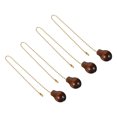 thumbnail image 4 of Minkissy 4Set Pull Chain Lamp in Dark Brown Wood Metal for Chandeliers 12 Inch, 4 of 7