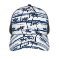thumbnail image 3 of Lsque Palm Tree Printed Trucker Hat - Baseball Cap for Men Women - Breathable Mesh Side, Adjustable Fit - for Casual Wear, 3 of 7