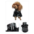 thumbnail image 3 of Zhuge Chubasquero para perros, poncho para perros con capucha transparente y 2 patas, chaqueta impermeable para perros con franja reflectante para perros pequeños, medianos y grandes (negro, XL), 3 of 4