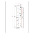 thumbnail image 3 of Palace Imports 100% Solid Wood 16.5" Bathroom Cabinet with Clear Glass Doors and Adjustable Shelves, 3 of 5