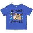 thumbnail image 3 of Inktastic My Nana Loves Me with Sloth and Hearts Boys or Girls Toddler T-Shirt, 3 of 5