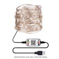 thumbnail image 3 of Cuerda De Luz Guirnalda de 150 luces LED con control de aplicación compatible con Bluetooth (15 m) Wdftyju Para estrenar, 3 of 3