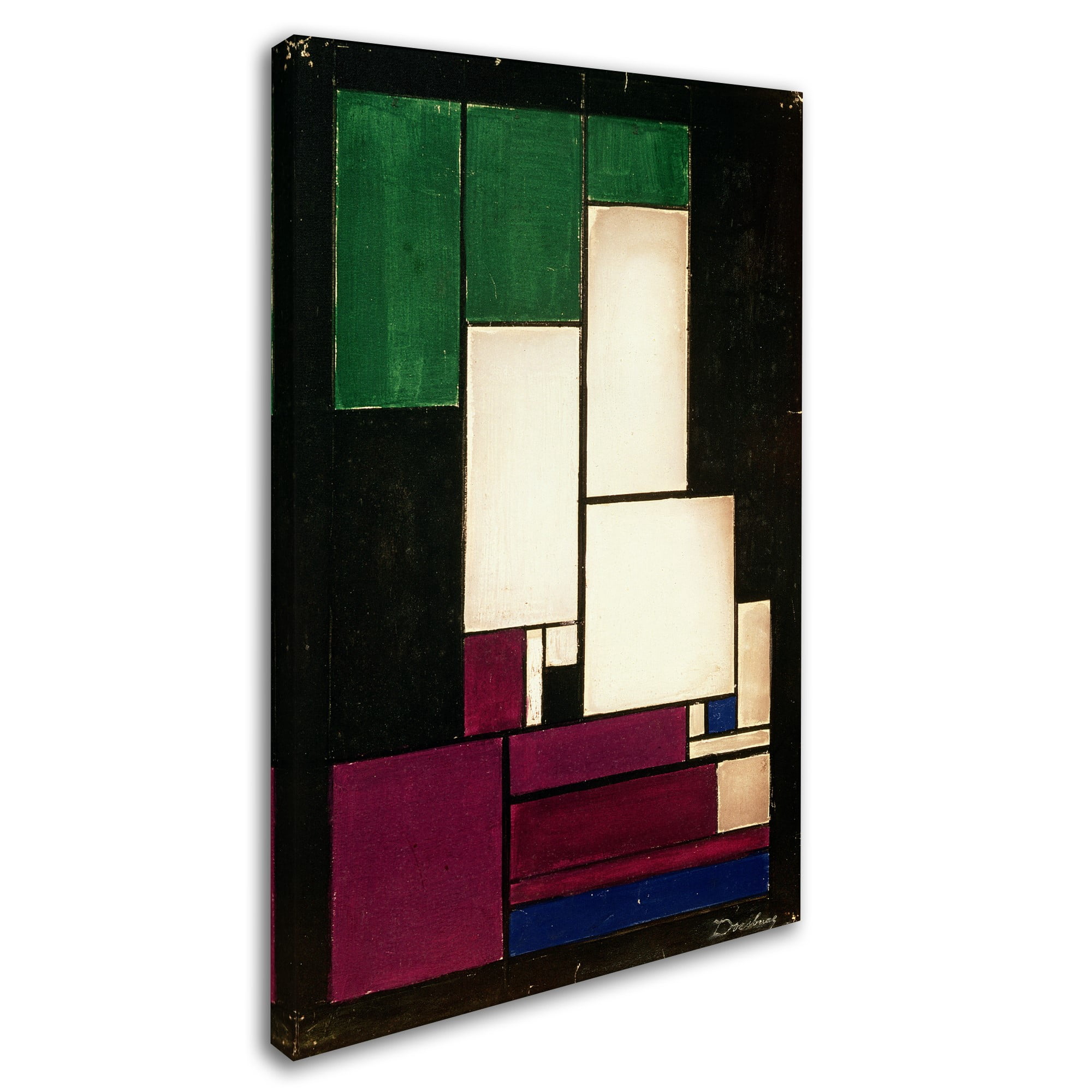 Trademark Fine Art "Composition, 1922" Canvas Art by Theo van Doesburg