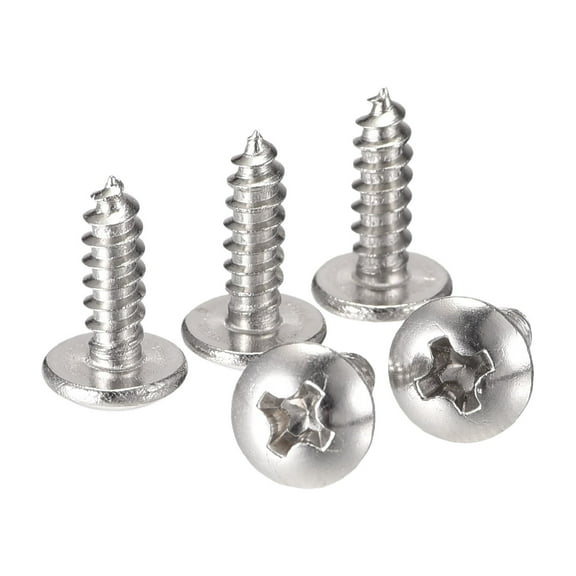 Uxcell #4 x 3/8" 304 Stainless Steel Phillips Head Self Tapping Screws 100 Pack