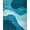 Teal, Pattern 2, variant on ODIKA 4' x 6' Machine Washable Non-Slip Area Rug, Contemporary Wave High Traffic Rug, Teal, 135000