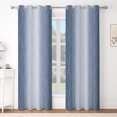 thumbnail image 6 of Ombre Bule Wavy Line Blackout Curtains 84 Inch Length,2 Panels,Grommet,Room Darking Thermal Insulated Window Drapes For Bedroom, 6 of 8