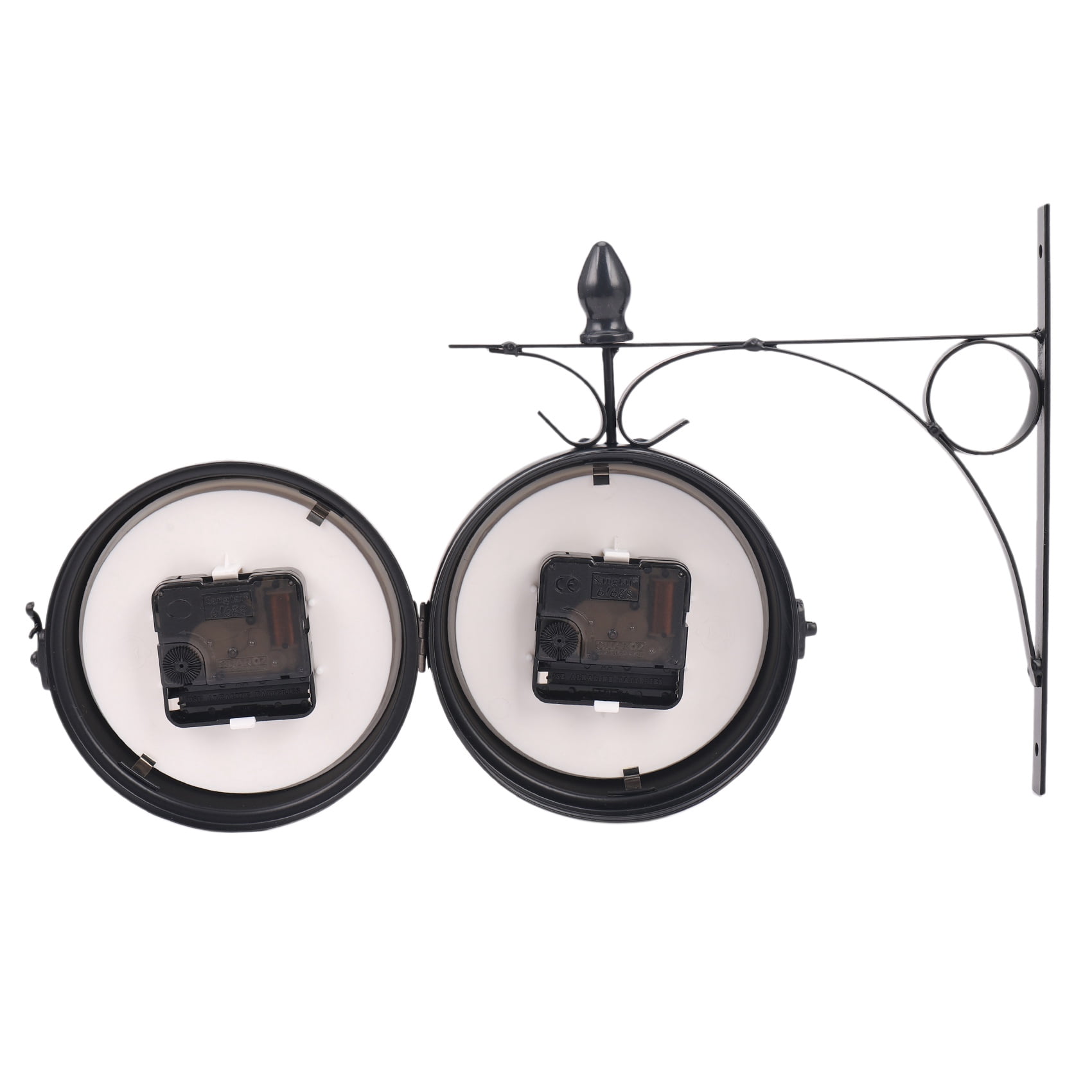 European-Style Double-Sided Wall Clock Classic Clocks Monochrome