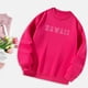 thumbnail image 2 of Sudadera de moda para mujer, sudadera versátil de otoño, Tops con cuello redondo, jersey estampado para ir de compras, acampar, pescar y caminar L, 2 of 8