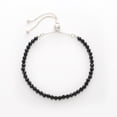 thumbnail image 3 of Natural Black Spinel Round Shape Bracelets in Sterling Silver for Women, August Birthstone Jewelry for Her Birthday, Wedding Anniversary, Christmas, Mothers Day, 3 of 7