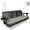 Black, variant on Innovaze 5.5 Ft Wooden Porch Swing with Seat Cushion, Cup Holders, Hanging Chains and 7mm Springs, Heavy Duty 880 LBS (Teak Tone, 3-Seater )