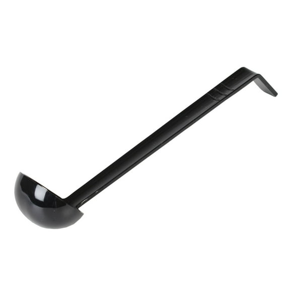 Excellante 10.5" 1 oz one piece polycarbonate ladle, black color, comes in each