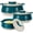 Marble Green, variant on Casserole for hot food, Double walled insulated inner Stainless Steel hot pot with lid, Serving box for food and roti, insulated serving bowl with lid, Set of 3 Set of 3 (Size 62, 45, 28 oz)