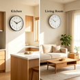 thumbnail image 3 of Reloj de pared jomparis 30 cm, paquete de 2, negro y plateado, 3 of 7