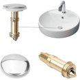 thumbnail image 3 of 2 Pack Pop Up Push Button Drain Stopper 35mm Sink Plug, Push-in Type Bounce Core Drain Filter, Chrome Polished Shine Brass Wash Basin Stopper, Click C, 3 of 4