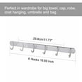 thumbnail image 4 of Unique Bargains Wall Mounted 6 Hooks Coat Hat Robe Aluminium Hanger, 4 of 7