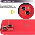 thumbnail image 3 of Southwit for iPhone 14/14 Plus Camera Lens Protector, Premium Tempered Glass Metal Cool Camera Lens Screen Protector for iPhone 14 6.1 inch /14 Plus 6.7 inch - Red, 3 of 5