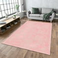 thumbnail image 2 of HomeNette Machine Washable Rug 140x220 cm, Non Slip, Stain Resistant, Pink Rugs for Living Room, Bedroom, Bathroom, Kitchen, Decorative Modern Cotton Boho Patterned Tokyo Collection Area Rugs, 2 of 6